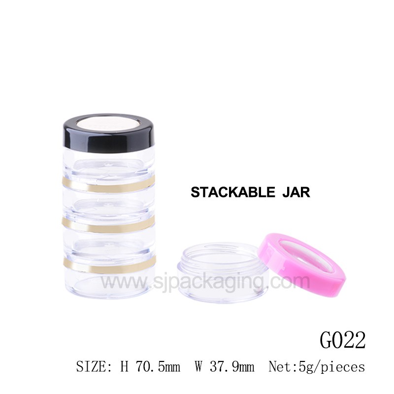 5g Stacking Round Shape Loose Powder Case Cream Jar G022