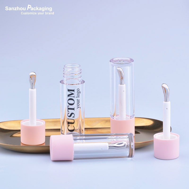 Round Shape Lip gloss Tube Metal Brush 5ml A590
