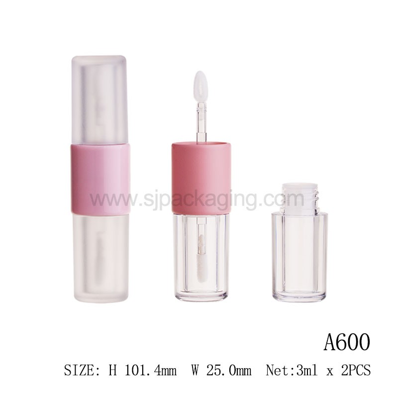 2in1 Round Shape Lip gloss Tube 3ml*2 A600