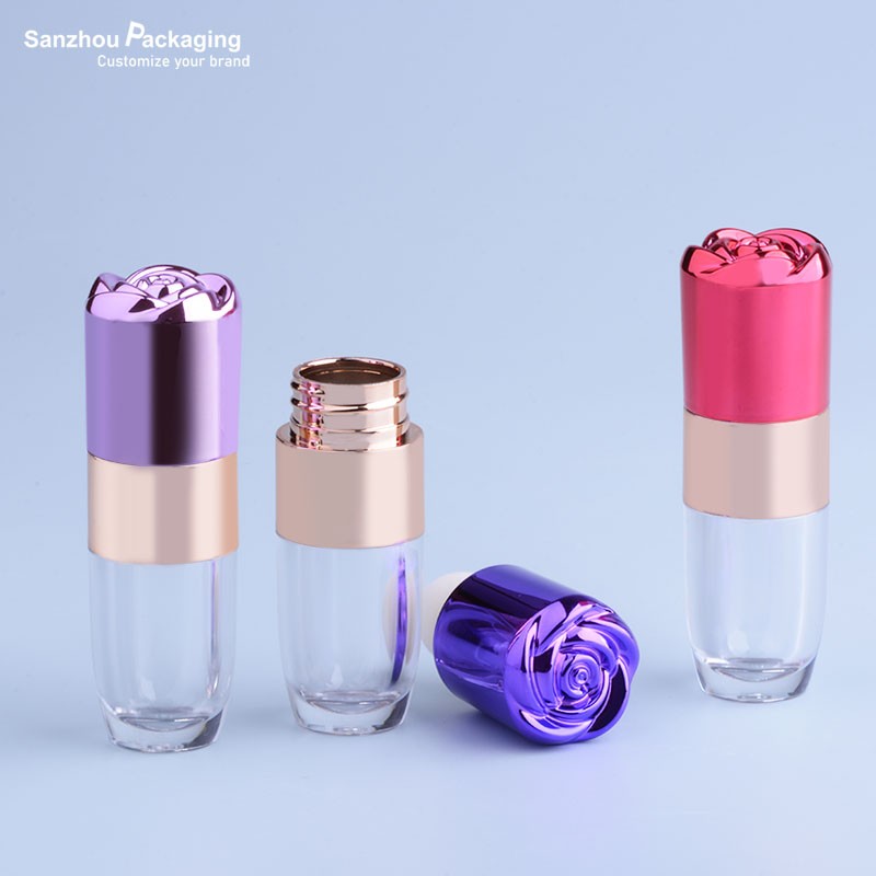 Flower Shape Round Bottle Lip gloss Tube 5ml  A604