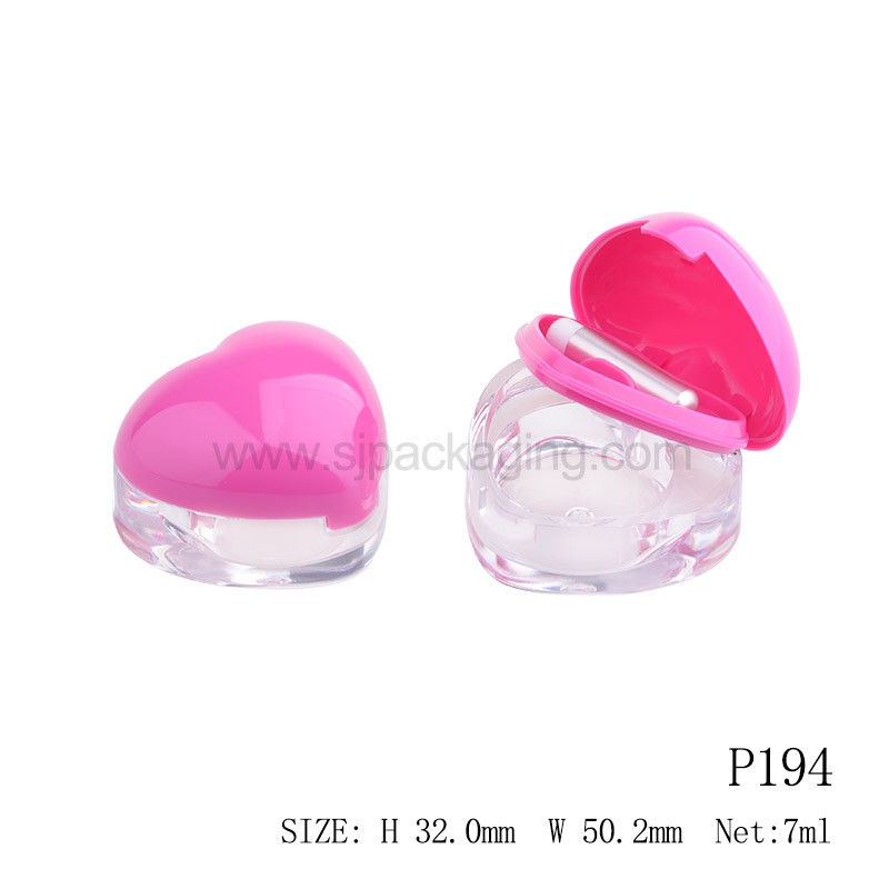 Heart Shape Lip gloss Lip Oil Lip Balm Lip Jar With Brush P194